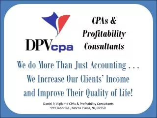 CPAs &amp; Profitability Consultants