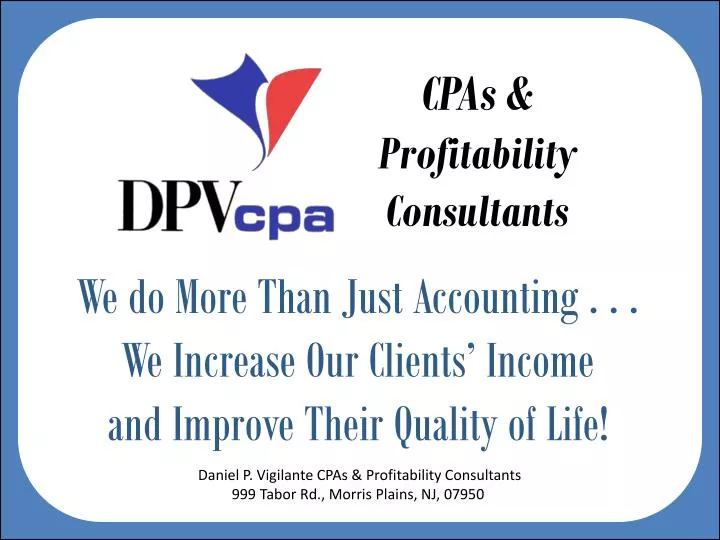 cpas profitability consultants