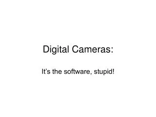 Digital Cameras: