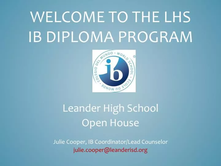 welcome to the lhs ib diploma program