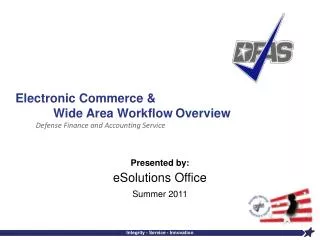 Electronic Commerce &amp; Wide Area Workflow Overview