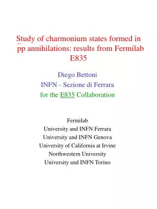 Study of charmonium states formed in ? pp annihilations: results from Fermilab E835