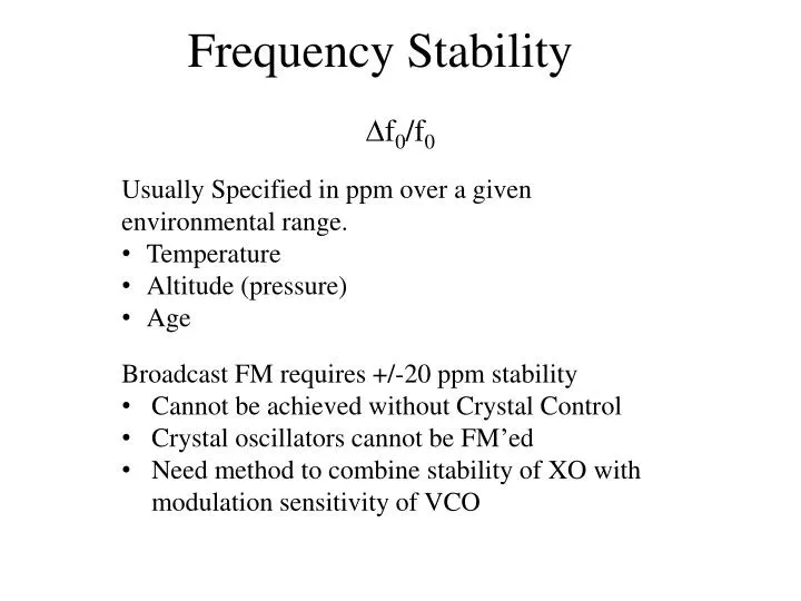 frequency stability
