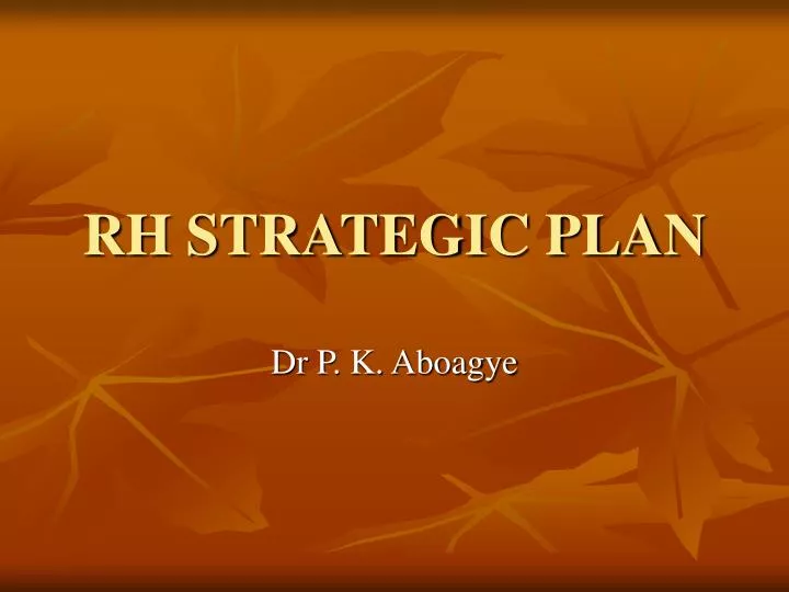 rh strategic plan