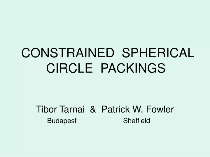 constrained spherical circle packings