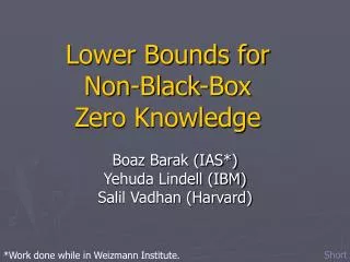 Lower Bounds for Non-Black-Box Zero Knowledge