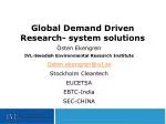 Global Demand Driven Research- system solutions - slide 1