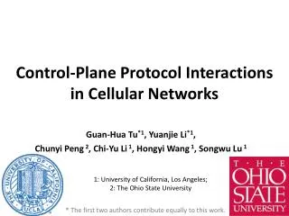 Control -Plane Protocol Interactions in Cellular Networks