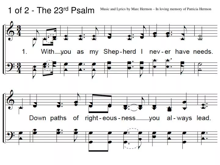 1 of 2 the 23 rd psalm