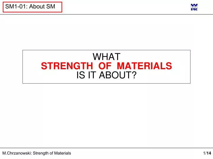 what strength of materials is it about