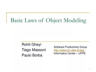 Basic Laws of Object Modeling