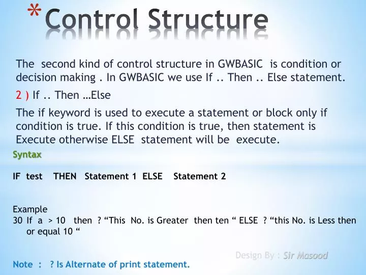 control structure