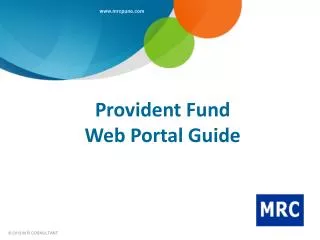Provident Fund Web Portal Guide