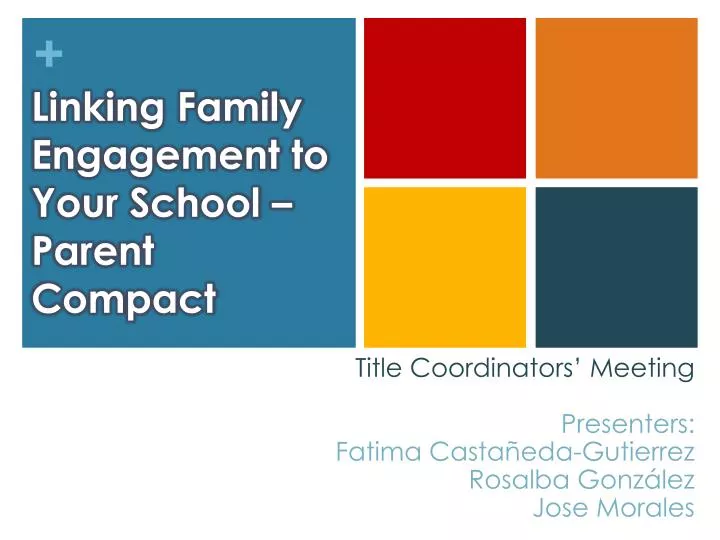 linking family engagement to your school parent compact