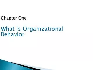 what is organizational behavior