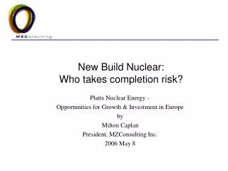 New Build Nuclear: Who takes completion risk?