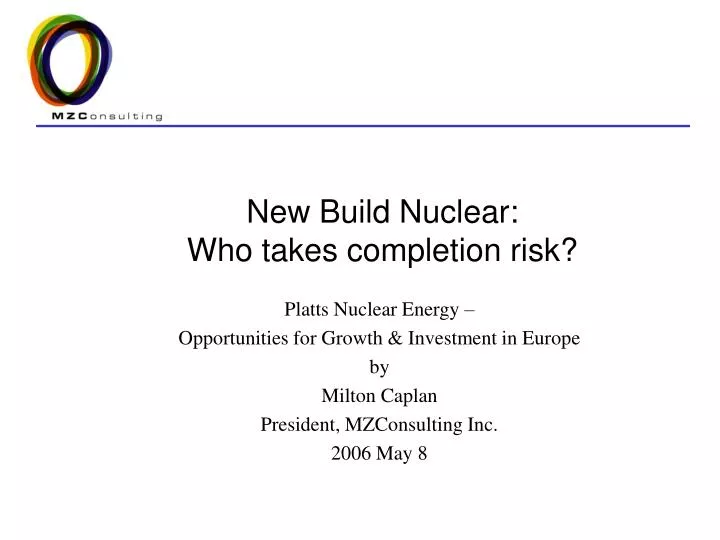 new build nuclear who takes completion risk