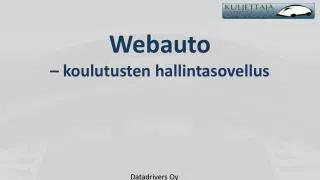 webauto koulutusten hallintasovellus