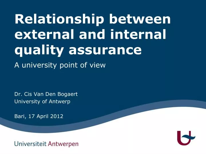 relationship between external and internal quality assurance