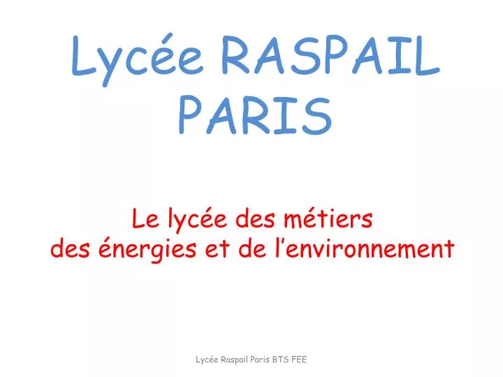 le lyc e des m tiers des nergies et de l environnement