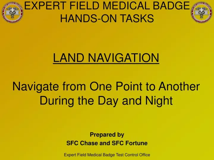 land navigation navigate from one point to another during the day and night
