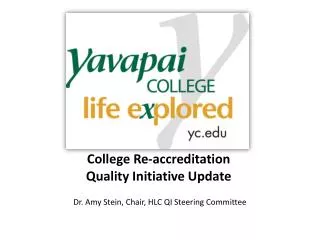 College Re-accreditation Quality Initiative Update