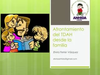 afrontamiento del tdah desde la familia