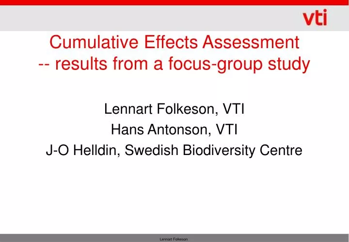 cumulative effects assessment results from a focus group study