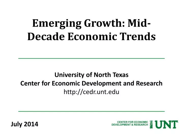 emerging growth mid decade economic trends