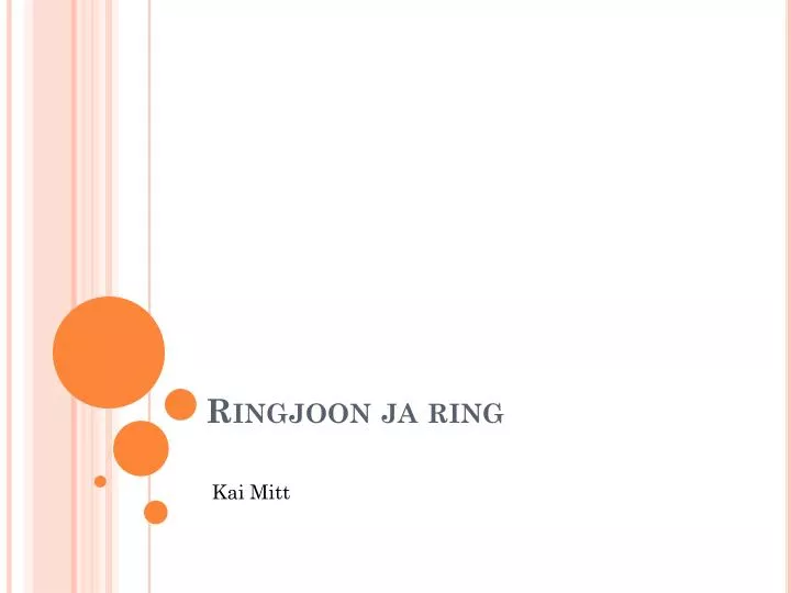 ringjoon ja ring