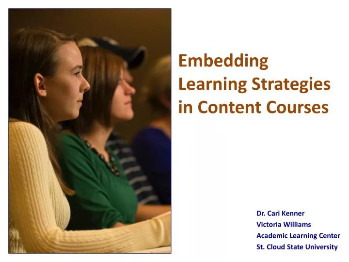 embedding learning strategies in content courses