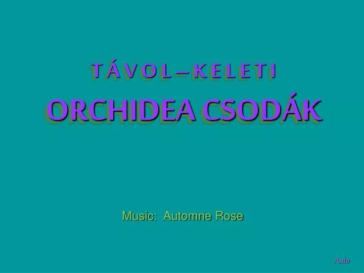 t v o l k e l e t i orchidea csod k