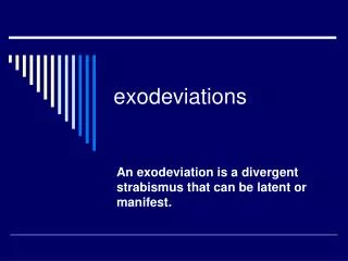 exodeviations
