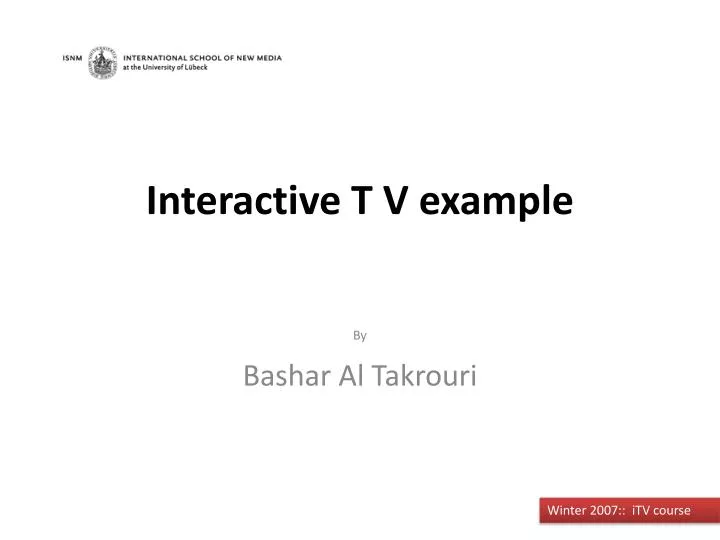 interactive t v example