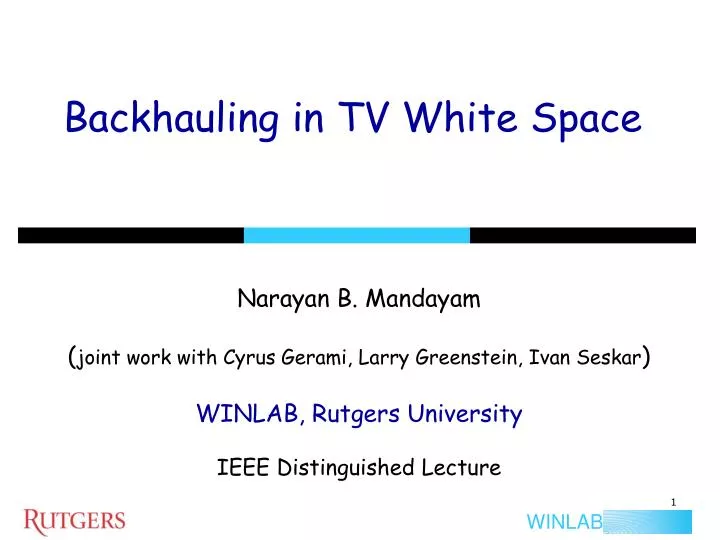 backhauling in tv white space