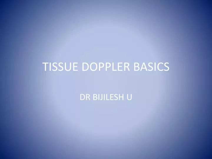 tissue doppler basics