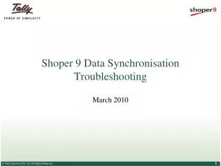 Shoper 9 Data Synchronisation Troubleshooting