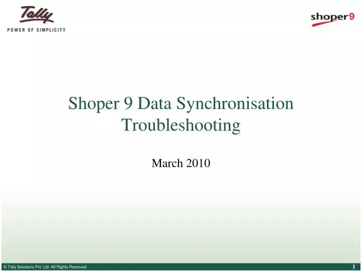 shoper 9 data synchronisation troubleshooting