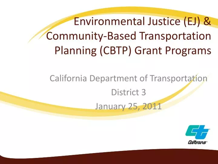 environmental justice ej community based transportation planning cbtp grant programs
