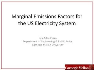 Marginal Emissions Factors for the US Electricity System