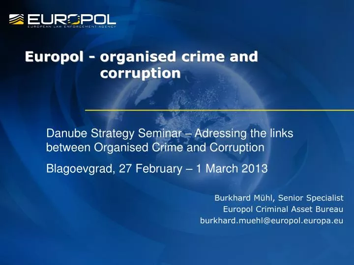 europol organised crime and corruption
