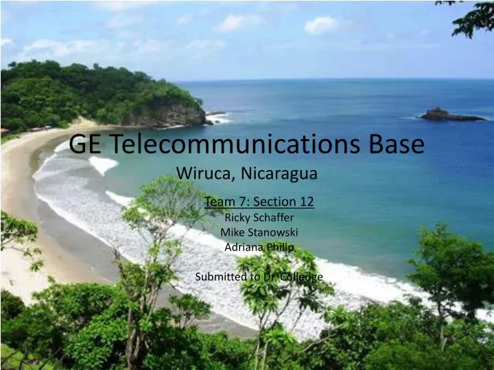 ge telecommunications base wiruca nicaragua