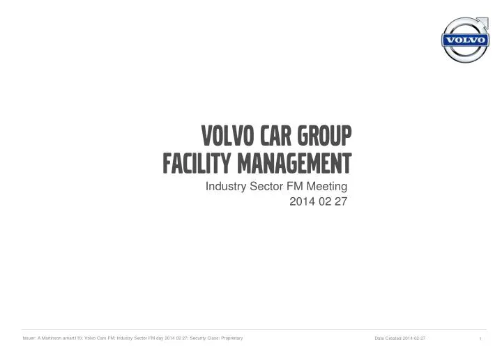 volvo car group facility management