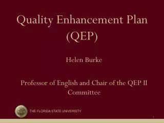 Quality Enhancement Plan (QEP)