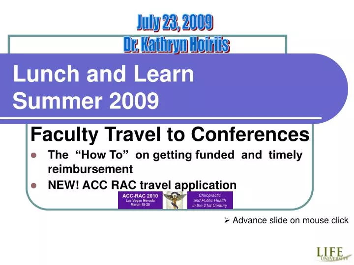 lunch and learn summer 2009