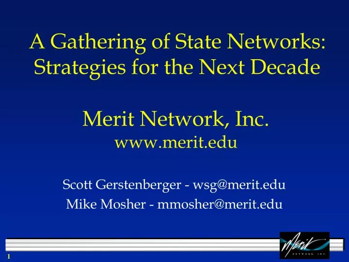 a gathering of state networks strategies for the next decade