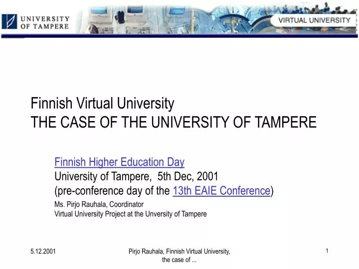 finnish virtual university the case of the university of tampere