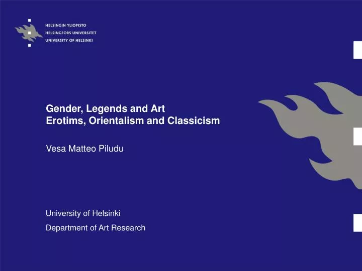 gender legends and art erotims orientalism and classicism