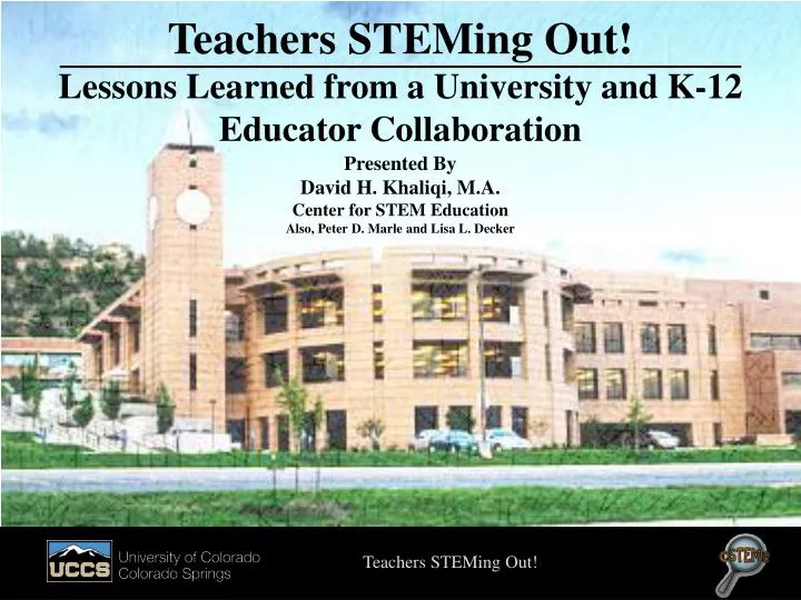 teachers steming out lessons learned from a university and k 12 educator collaboration