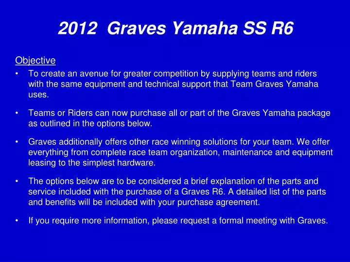 2012 graves yamaha ss r6